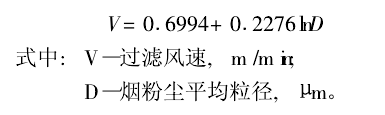 脈沖袋式除塵器過濾風速的確定